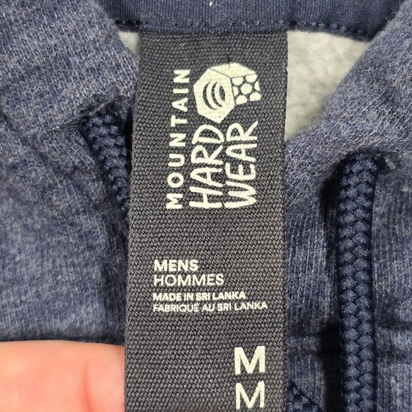 Mountain Hardwear Sweater Mens Medium Blue Hooded Pullover Long Sleeve‎ Pockets - Picture 5 of 12